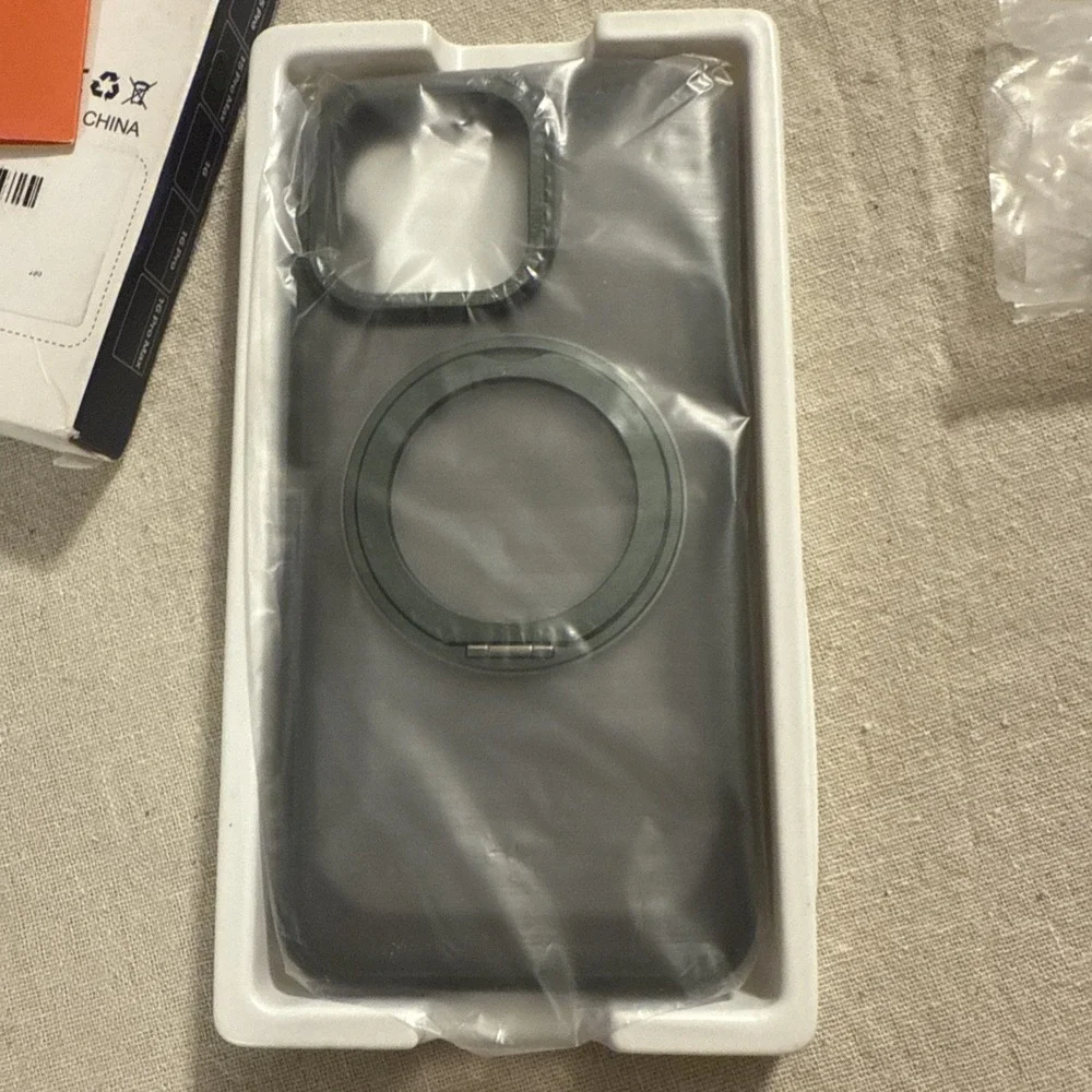 QTlier Mag&Stand for iphone 15 Pro max green and clear green‎ magnetic